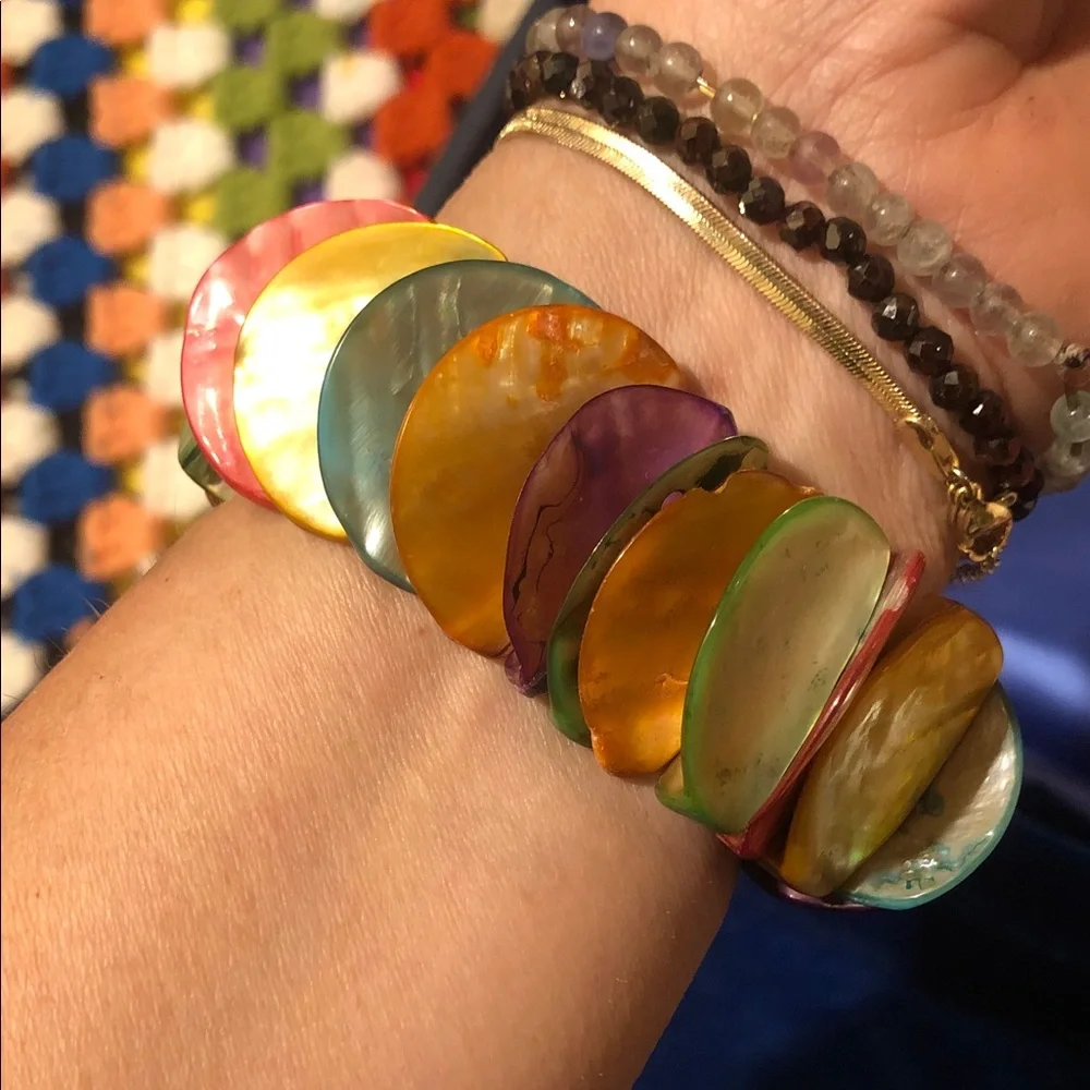 💋Multicolor Shell Chip Stretch Bracelet - Women Jewelry